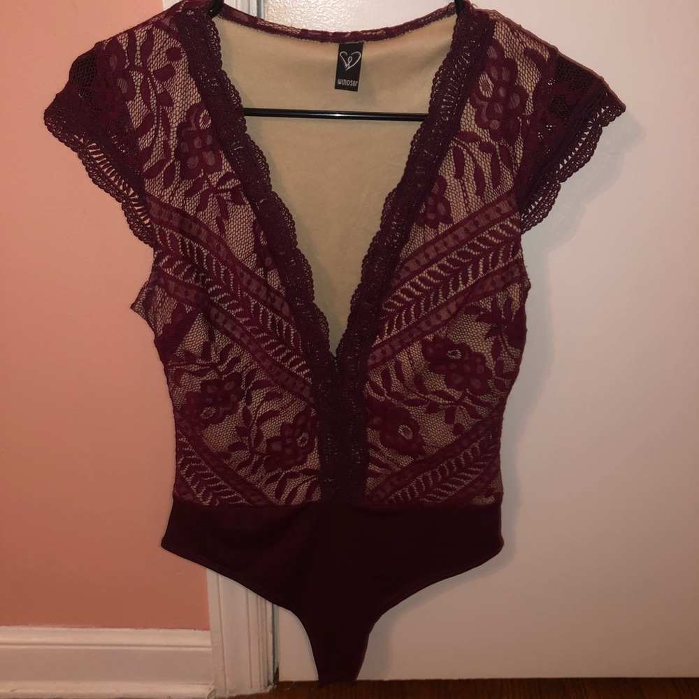 Maroon bodysuit